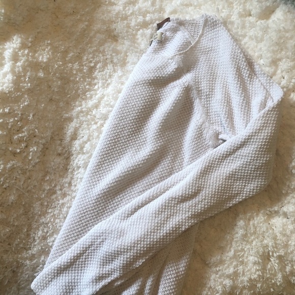 PROPAGANDA White Waffle Pullover Sweater - Picture 6 of 6